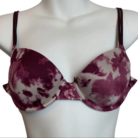 Aerie Sunnie  Demi Purple Tie-Dye Bra Size 34B - Picture 1 of 12